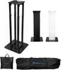 Rockville RTP82B 8 ft Adjustable Black Totem Moving Head Light Stand, Dual Scrims, Travel Bags, Speaker Mount, for DJs and Stage Lighting