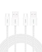 Belkin USB A to USB C Cable 2-Pack, 9.9ft, 15W - Type C Charger, iPhone Charger Cord, Soft, Braided, Flexible for iPhone 16 & 15, Galaxy S25, Pixel 9, iPad Pro, Airpods Pro, Switch & More - White