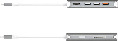 j5create USB C Hub Adapter Multi-Monitor 10-in-1 Port Docking Station 4K HDMI, VGA, Ethernet, USB 3.0, MicroSD, SD, USB-C 3.1 + Power Delivery | for PC, Laptop, Tablet, Display Connection