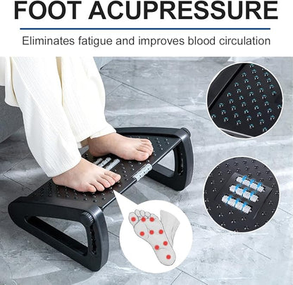 ZLMHYYM Foot Rest for Under Desk at Work, Six Heights Adjustable Foot Stool