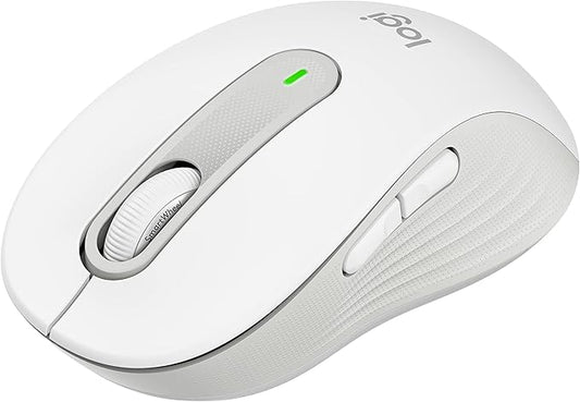 Logitech Signature M650 Wireless Mouse - for Small to Medium Sized Hands, 2-Year Battery, Silent Clicks, Customizable Side Buttons, Bluetooth, for PC/Mac/Multi-Device/Chromebook - Off White