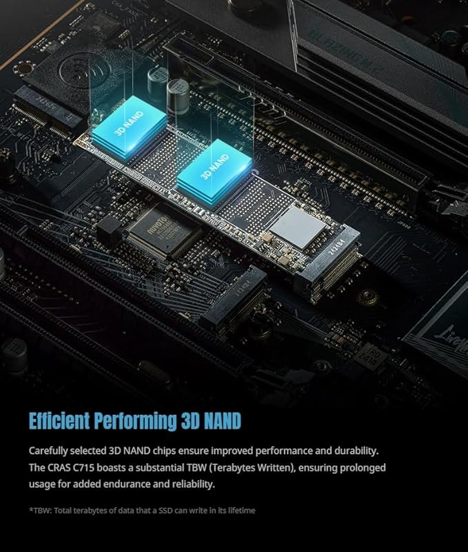 KLEVV CRAS C715 256GB M.2 2280 NVMe PCIe Gen3x4 Laptop & Desktop, up to 3000MB/s (K256GM2SP0-C7T)