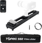 Accsoon Toprig 24inch/60cm Motorized Camera Slider, Bluetooth Video Slider with Button/APP Control, Time-Lapse/Loop Mode, Speed Knob, 120° Panoramic Shooting, Compatible with GoPro, Camera, DSLR