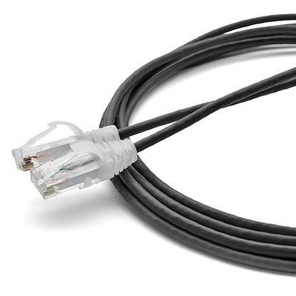 TRUECABLE Cat6 Component Rated Patch Cable, Unshielded (U/UTP), 10ft, Black, 28AWG Solid Copper, Snagless 10G High-Speed Ethernet Cable, PoE++ 4PPoE 100W, UL Listed, RoHS-3, 1 Pack