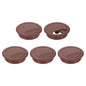 uxcell 5 Pcs 60mm (2.36 Inch) Desk Grommet, Plastic Cable Hole Cover, Wire Cord Cable Organizer for Home Office Computer Desk Cabinet, Brown