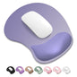 ITNRSIIET Ergonomic Mouse Pad, Cushioned Gel Wrist Rest, Non-Slip Base, Smooth Surface, Cute Multi-Color, 9.5 x 8.2 in, White