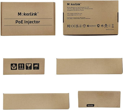 MokerLink Gigabit PoE Injector, 802.3af/at/bt 60W, 10/100/1000Mbps Ethernet, Plug & Play, Distance Up to 100 Meters (328 ft.)
