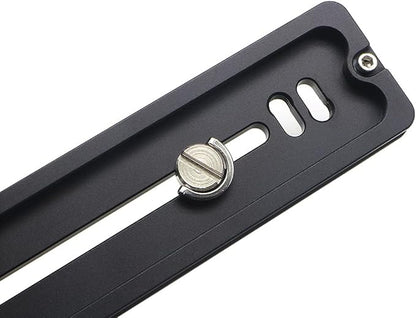 PU-350 350mm Universal Long Quick Release Plate Dual Dovetail Slide Rail with D-Ring Screw for Ball Head Tripod Mount DSLR Camera Arca Swiss Compatible