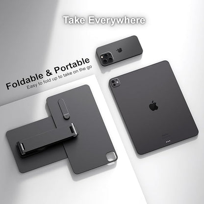 Magnetic iPad Pro M4 11-inch Stand with Wireless Charging 18W, 360° Rotating Aluminum Tablet Holder for iPad Pro M4 11-inch, Adjustable Desk Mount Series (M4-11inch)