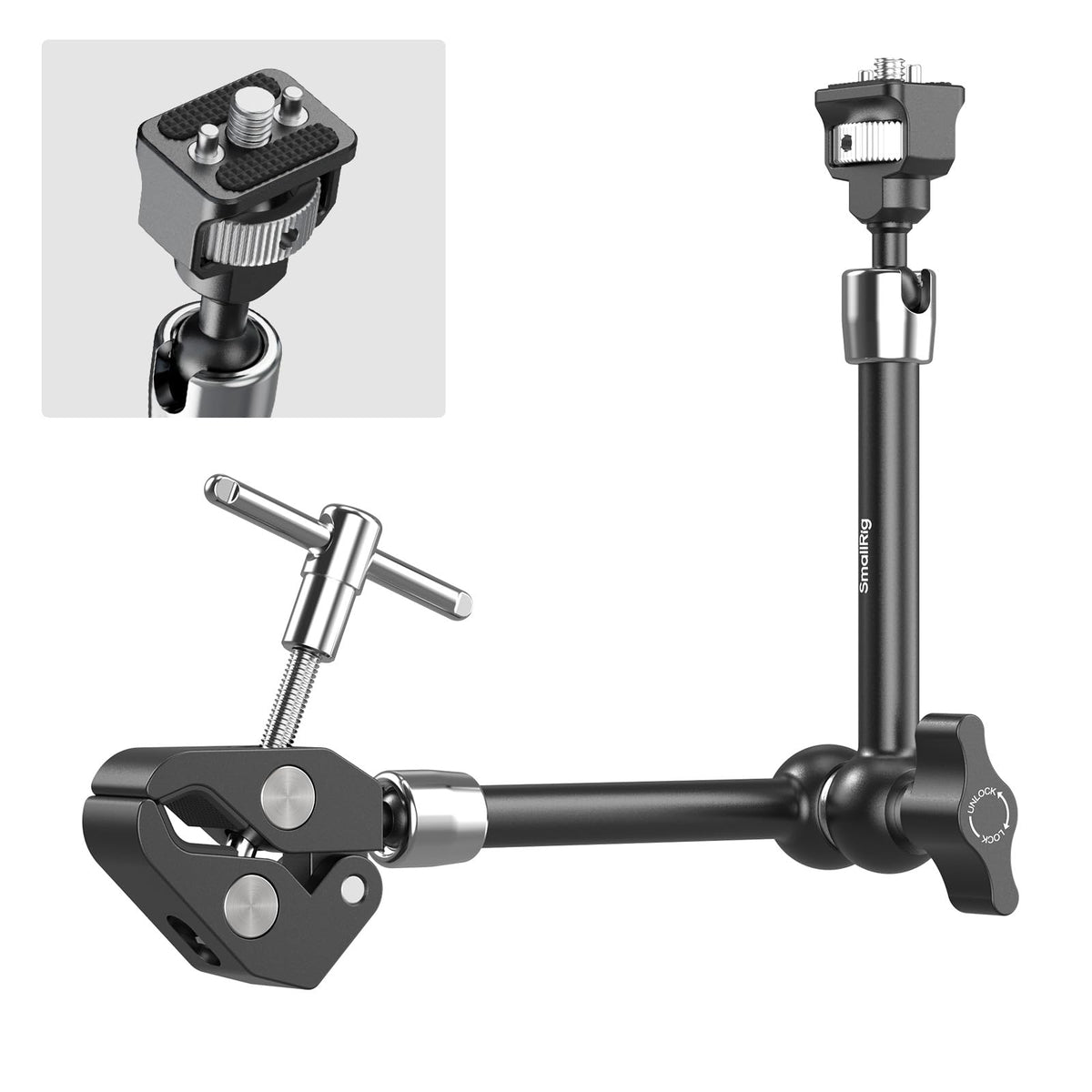 SMALLRIG Magic Arm Clamp Kit, Camera Mount Friction Arm with Super Clamp
