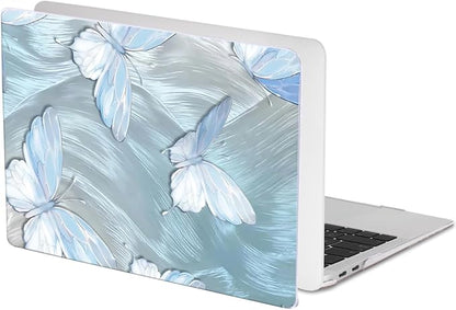 for MacBook Pro Case 13 inch 2022 2021 2020-2016 A2338 M2/M1 A2251 A2289 A2159 A1989 A1706 with Touch ID, Plastic Hard Shell Keyboard Cover Screen Film Webcam Cover, Tin Foil Butterfly