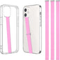 TEAMOLA 3pcs Silicone Phone Grip Holder Strap for iPhone 15/15 Pro/16/16 Pro & Samsung Galaxy S24/S23 - Anti-Slip Finger Loop for Case, Universal Phone Loops for Back of Cell Phones(230, 3 Pink)