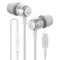 LUDOS Clamor Wired Earbuds in-Ear Headphones, 5 Years Warranty, Earphones with Microphone, Noise Isolating Ear Buds, Memory Foam for iPhone, Samsung, School Students, Kids, Women, Small Ears - Purple