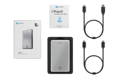 VectoTech 16TB External SSD USB-C Portable Solid State Drive (USB 3.1 Gen 2) | 3D NAND Flash | Rapid