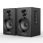 Probox Powered Bookshelf Speakers HiFi Computer Gaming Monitors with Bluetooth 5.3 & 24-Bit USB DAC Stereo Speaker PC Speakers 3.5" Woofer,1" Silk Dome Tweeter, Adjustable Bass/Treble BT16-Black