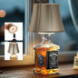 WILIT Wireless Bottle Lamp for Liquor Bottles, 3-Level Brightness LED Night Lights, Wine Lamp for Home Decor, Unique Table Lamp with RGB Lights, Rechargeable Bottle Lights for Bedroom, Black