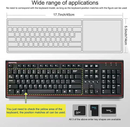 Universal Clear Desktop Computer Keyboard Protection Skin Protector Cover for PC 104/107 Keys Standard Keyboard,Ultra Thin Desktop PC Silicone Waterproof Dustproof Keyboard Cover (Type-A)