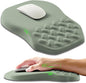 Ergonomic Slope Mouse Pad Wrist Support, Wrist Rest Mousepad for Carpal Tunnel Pain Relief with Massage Bulge and Slow Rebound Memory Foam (12x8 inch, Light Green)