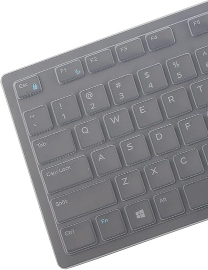 Keyboard Cover Skin for Dell KM636 KB216 KB216t KB216d KB216p Wired & Wireless Keyboard, Dell Optiplex 5250 3050 3240 5460 7450 7050, Dell Inspiron Desktop 24" 27" 5400 5490 7700 7790 3475 3670 3477