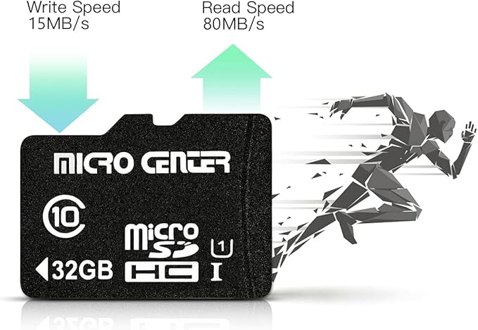 Micro Center 32GB Class 10 MicroSDHC Flash Memory Card with Adapter for Mobile Device Storage Phone, Tablet, Drone & Full HD Video Recording - 80MB/s UHS-I, C10, U1 (5 Pack)