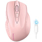 TECKNET Wireless Mouse, BT 5.0/2.4G, Rechargeable 6-DPI Silent, Blue