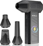 Compressed Air Duster, 180000RPM Electric Air Duster, Rechargeable Cordless Air Blower with 3-Gear Turbo Fan, Canned Air Alternative for Keyboard, PC, Computer, Car, Home & Outdoor Use (Pure Black)