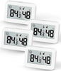 DOOMAY Mini Hygrometer Indoor Thermometer, Digital Humidity Gauge with Celsius Fahrenheit Switch Button,Humidity Meter Temperature Monitor for Babyroom Cellar Reptile Incubator Closet (4, White, 5 CM)