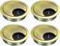 uxcell Cable Hole Cover, 2.1Inch/53mm Zinc Alloy Desk Wire Cord Cable Grommets Hole Cover for Office PC Desk Cable Cord Organizer, 4 Pcs Bronze Tone
