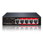 Poe Switch, 5 Port Gigabit PoE+ Switch, Easy Managed Gigabit Ethernet Switch, 4 Poe Ports @52W, 1 Uplink Ports, 1 SFP Slot, APP Smart Managed, Overload Protection w/ Port
