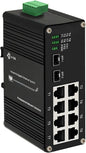 Industrial 8-Port Gigabit Ethernet Switch DIN Rail/Wall-Mount 8 port RJ45 10/100/1000Mbps Unmanaged DIN-Rail Switch Hardened 10 Ports Ethernet Fiber Switch with 2 SFP Fiber ports