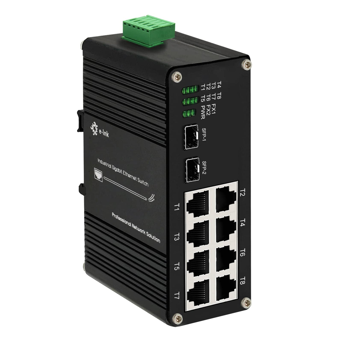 Steloproad 8X1000M PoE 30W-2XRJ45 Uplink Industrial PoE Switch