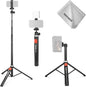 NEEWER Phone Tripod for Camera with Cell Phone Holder & Remote, 62.9" All Metal Selfie Stick Travel Vlog Video Recording Portable Stand Compatible with iPhone Canon Sony Nikon, Cleaning Cloth, TS05