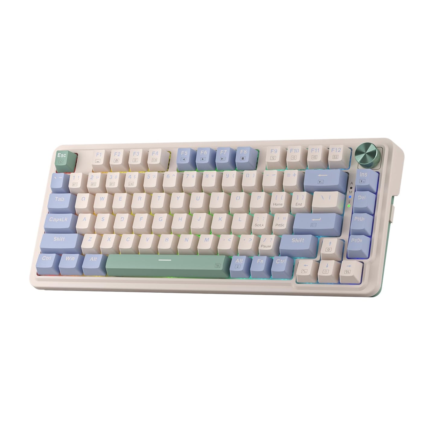 Redragon K673 PRO Wireless 81-Key RGB Gasket Gaming Keyboard, Scroll Knob