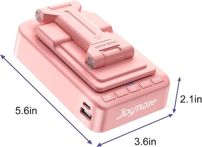 Gifts for Men Women, Phone Stand with Bluetooth Speaker and Charging Function 360° Rotable Angel Adjustable Cell Phone Holder with HD Stereo Sound Fits All Phones,Tablet (Pink)