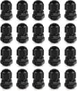 Cable Gland 20 Pack 1/4" NPT Waterproof Adjustable Connector Strain Relief Cord Connectors Joints Nylon with Gaskets…