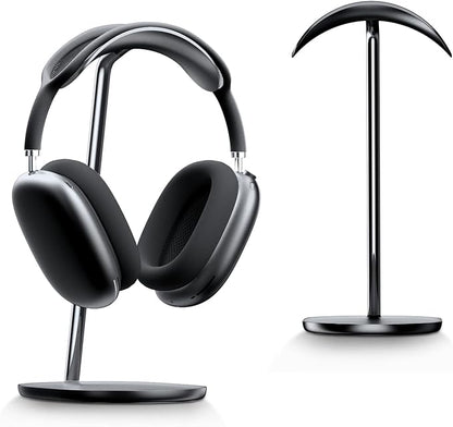 BENKS Desktop Headphone Stand Universal Headset Holder Hanger Mount with Protective Silicone Pad, Gaming Headset Accessories, Compatible with AirPods Max, Beats, Bose, Sony and so on(Black)