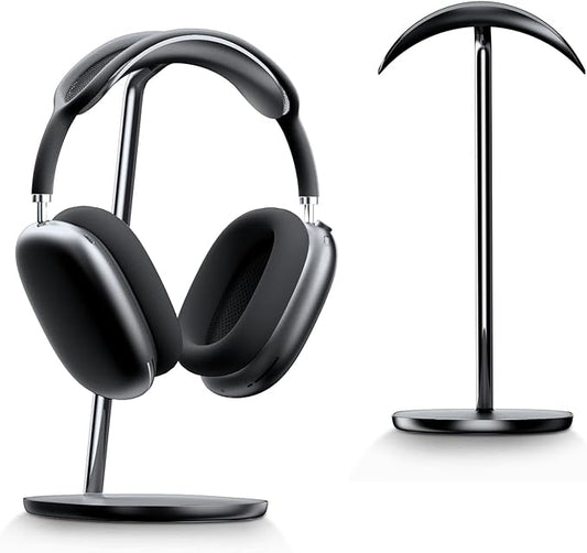BENKS Desktop Headphone Stand Universal Headset Holder Hanger Mount with Protective Silicone Pad, Gaming Headset Accessories, Compatible with AirPods Max, Beats, Bose, Sony and so on(Black)