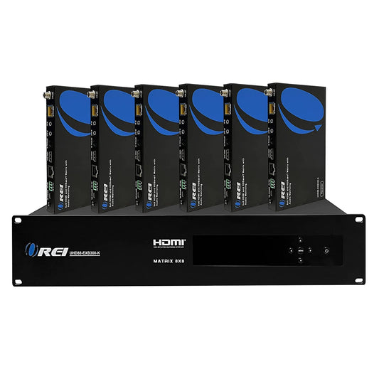 OREI HDBaseT 8x8 Matrix Extender 300ft 4K60Hz HDR IR EDID RS-232 CEC WebGUI