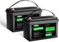 HQST LiFePO4 Battery 100ah Lithium Battery, 12V Lithium Iron Phosphate Battery Deep Cycle Marine Battery, 10 Year Lifetime with Low & High Temp Protection for RV, Trolling Motor, Boat-2 Pack