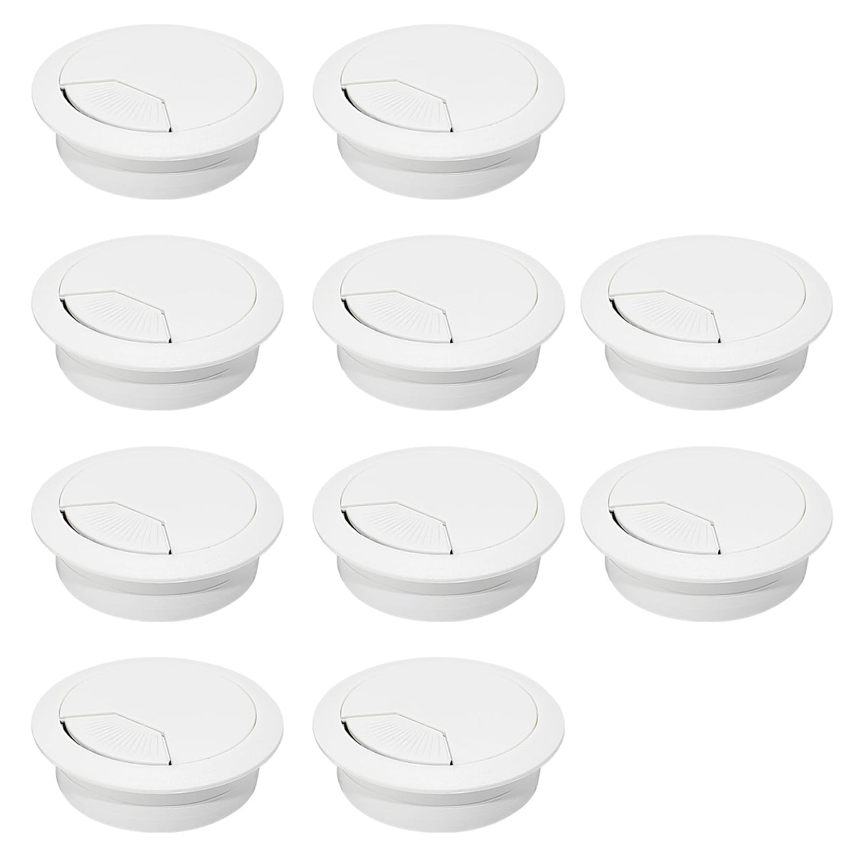 EASYEAH 2 Pcs Desk Grommet 2-3/8" / 60 mm, Desk Cord Hole Cover