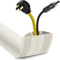 Floor Cord Cover 10FT Cord Covers for Wires on Floor Protect Wires & Prevent Trip Hazards, Easy to Cut for Home, Office, School, Concerts, Cavity W0.6in x H0.32in