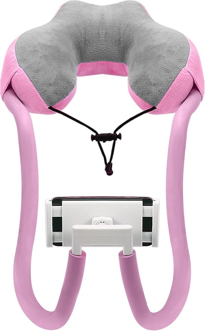 MoKo Neck Phone Holder, 360 Rotatable Gooseneck Pillow Stand, Fits 4"-11" Devices, iPhone 16/15/14/13, Galaxy S21/S9, iPad 11/12.9
