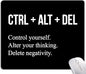 Motivational Mouse Pad, Black Inspirational Mouse Pad with Designs, Square Mouse Mat Waterproof Mousepad Non-Slip Rubber Base Mouse Pads for Office Laptop