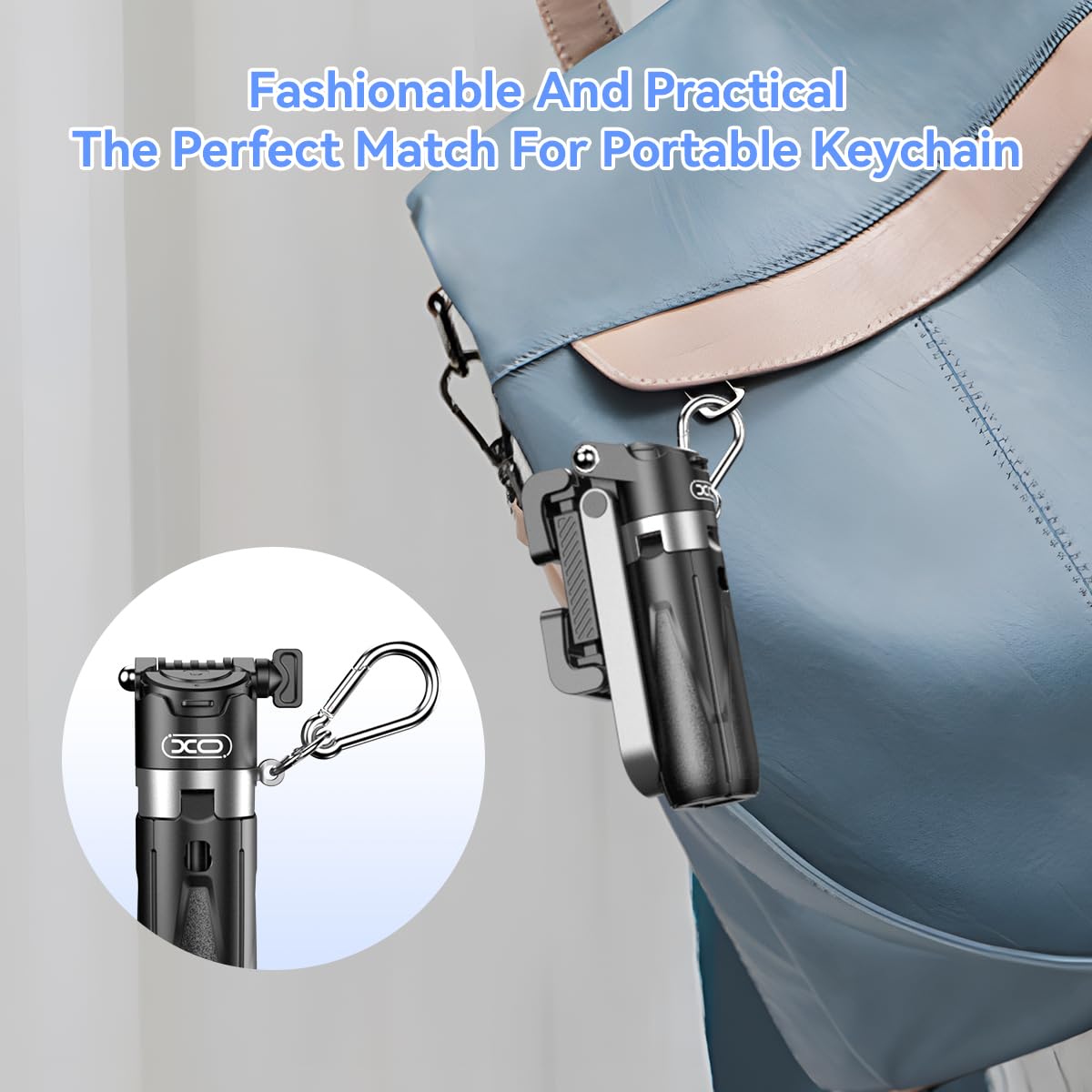 Retractable Mini Tripod for Cell Phone, Portable Selfie Stick Travel Phone Tripod with Remote Control Cell Phone Holder, Sturdy & Stable Adjustable Multi-Angle Shot Selfie Stick for Video Recording