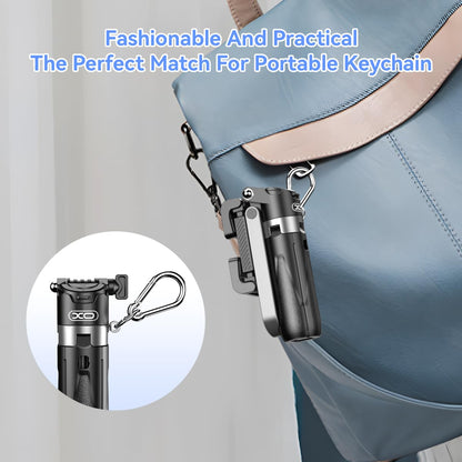 Retractable Mini Tripod for Cell Phone, Portable Selfie Stick Travel Phone Tripod with Remote Control Cell Phone Holder, Sturdy & Stable Adjustable Multi-Angle Shot Selfie Stick for Video Recording