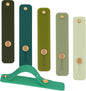 Slim Phone Handle Holder Grip for Hand, Silicone Cellphone Finger Grip Ring Loops Stand Stick on Tablet, Mobile Phone Gripper for The Back of Phone Case Kindle - 6 Pack Green