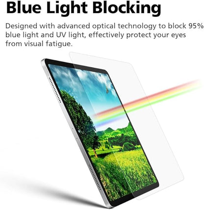2-Pack Anti Glare Screen Protector with Blue Light Filter For iPad Air 13 inch M3 2025 & M2 2024, Anti-Glare Matte PET Film, Anti-Fingerprint, High Touch Sensitivity, Easy Installation