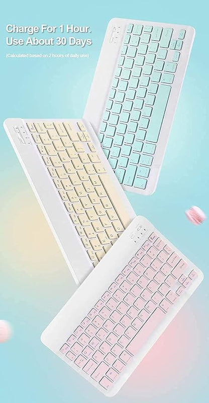 AnMengXinLing Keyboard Case for iPad Pro11 2022/2021 with Mouse Detachable Wireless Keyboard Pencil Holder Slim Smart Cover for iPad Pro 11 inch 4rd Gen/3rd Gen,Sky Blue