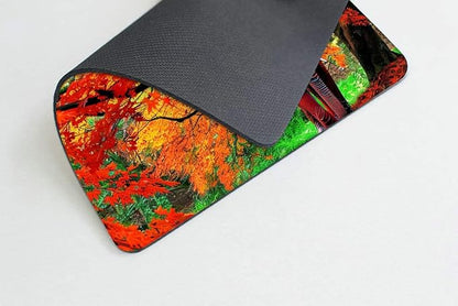 Square Mouse Pad Natural Trees and Elephants-1,Gaming Mouse Pads for Desk,Soft Computer Waterproof Non-Slip Mouse Mat