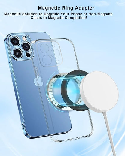 Magnetic Adapter Rings 2PCS Compatible for Magsafe,for Kindle Pop Socket Magnetic,for Magsafe Accessories & Wireless Charging for iPhone 16/15/14/13 Mini Plus Pro Max/Pixel 8/ S24 Ultra/ S23 and More